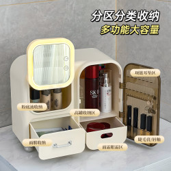 化妝品收納盒桌面高級感新款大容量防塵口紅梳妝台網紅整理置物架