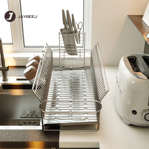 304不鏽鋼碗碟架刀具收納架家用台面水槽瀝水架廚房多功能置物架 304不鏽鋼碗碟架刀具收納架家用台面水槽瀝水架廚房多功能置物架
