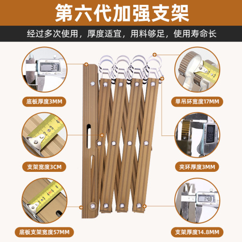 陽台伸縮式晾衣架戶外推拉式家用曬衣架窗外可折曡晾衣桿