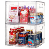 新款收納盒廚房調料瓶折曡透明置物架可曡加多層整理收納箱批