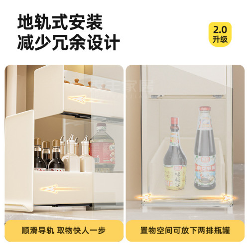 廚房置物架多功能抽拉式極窄邊調料品鹽調味罐收納盒台面調料架子