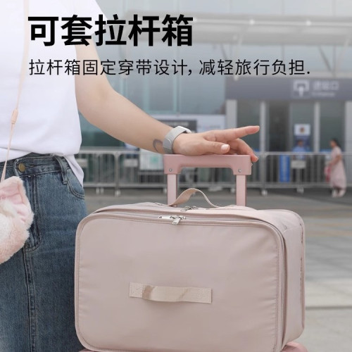 懸掛式旅行衣服收納袋出差旅遊住酒店衣櫃掛袋大容量內衣物整理包