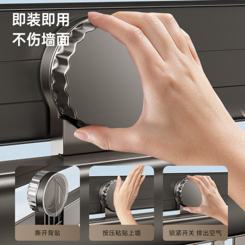 吸盤隱形晾衣架伸縮折曡晾曬網室內晾曬襪子利用陽台空間晾衣