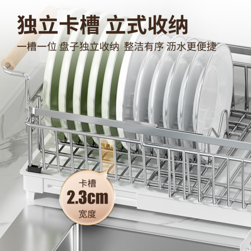 304不鏽鋼碗盤瀝水架廚房置物架水槽放碗筷瀝水籃台面碗碟收納架
