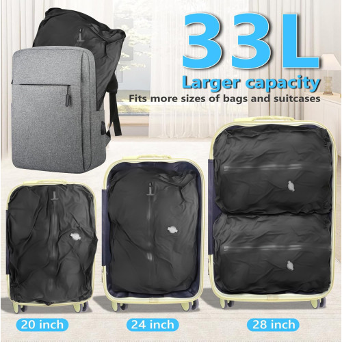 專利真空壓縮袋後後背包氣密袋裝衣服被子行李包拉桿箱真空雙肩後後背包