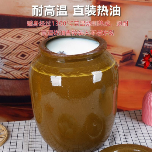 陶瓷米缸帶蓋陶瓷缸家用土陶老式密封防蟲防潮米桶醃菜缸罈子醬缸