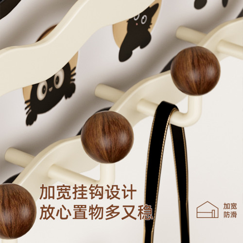中古風臥室牆壁衣架掛鉤玄關創意裝飾牆上免打孔掛包架整理收納架