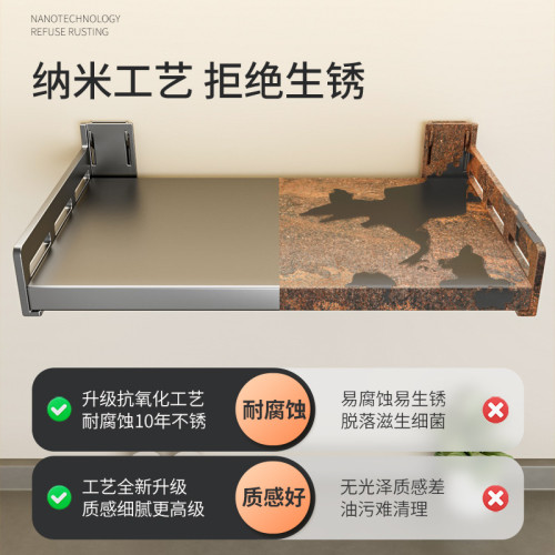 槍灰廚房微波爐架子置物架壁掛式多功能收納免打孔上牆支架放烤箱