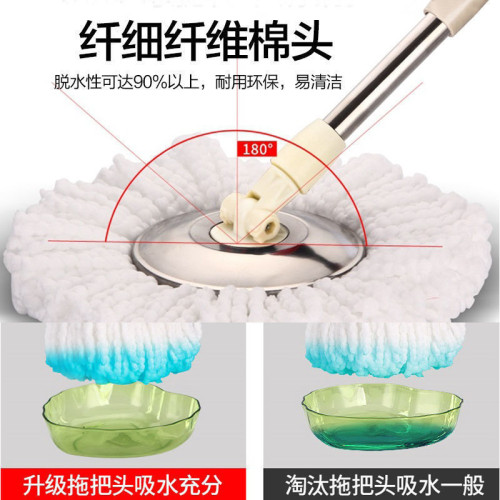 吸水旋轉拖布地板拖把家用帶桶甩乾滾輪式滾筒免洗拖把桶套裝