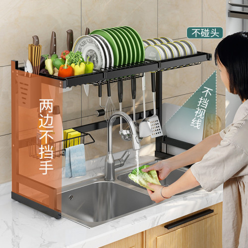 廚房水槽瀝水架水池上置物架放碗架洗碗池洗碗槽晾碗碟架碗筷碗盤