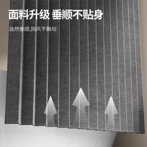 浴室磁吸折曡浴簾套裝免打孔衛生間加厚防水防黴乾溼分離洗澡隔斷