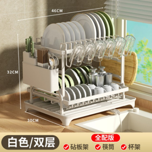 廚房掛架2025多功能家用廚房瀝水架碗架筷子刀具收納架廚房置物架
