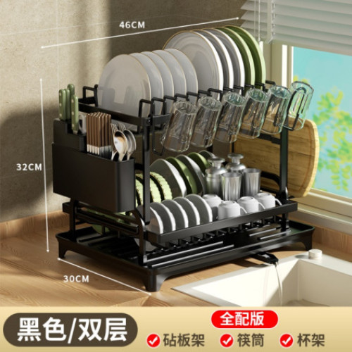 廚房掛架2025多功能家用廚房瀝水架碗架筷子刀具收納架廚房置物架