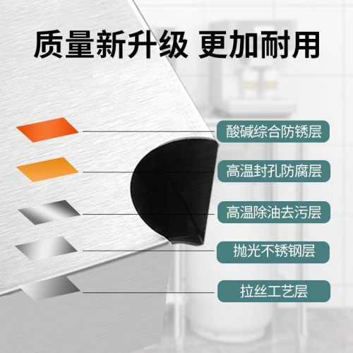 可折曡加厚304不鏽鋼壁掛置物架廚房簡易牆上桌面一層打孔式架子