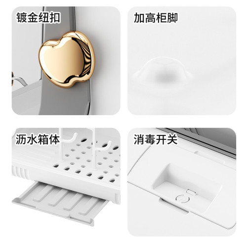 家用奶瓶收納盒消毒碗筷餐具收納箱嬰兒餐具杯子多功能瀝水置物架