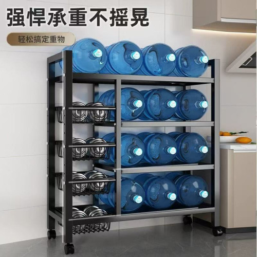 廚房收納置物架落地多層收納架家用零食收納筐收納櫃儲物架子