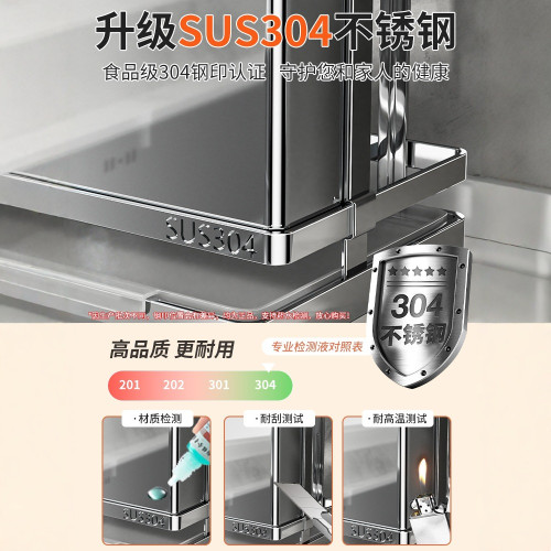 304不鏽鋼廚房刀架筷子筒置物架多功能刀具砧板架一體瀝水收納架