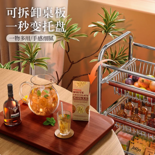 中古風零食置物架多功能夾縫小推車多層果蔬廚房菜籃可移動收納架
