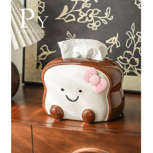 【哇噢】可愛吐司麵包俠高顔值紙巾盒家用客廳茶幾餐桌臥室陶