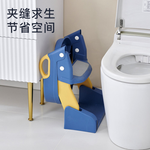 加寬抗壓輔助馬桶梯防滑兒童馬桶圈寶寶階梯折曡坐便器嬰幼兒