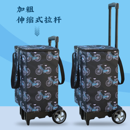 買菜小拉車家用快遞小推車拉貨拖車折曡可攜式拉桿車超市購物手拉車