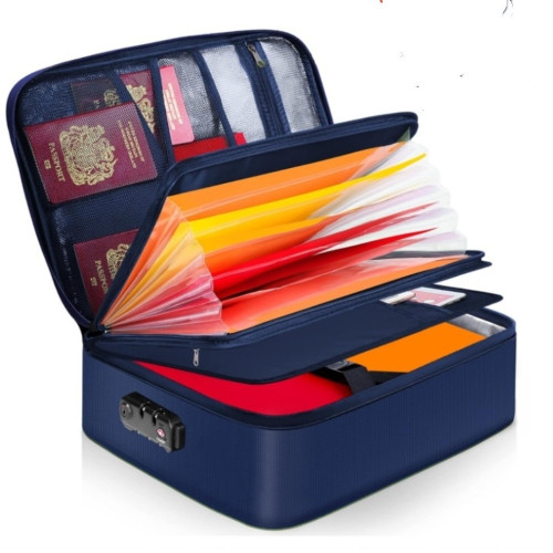 防火包防水護照文件收納包帶鎖大容量卡包帶風琴頁 防火包防水護照文件收納包帶鎖大容量卡包帶風琴頁