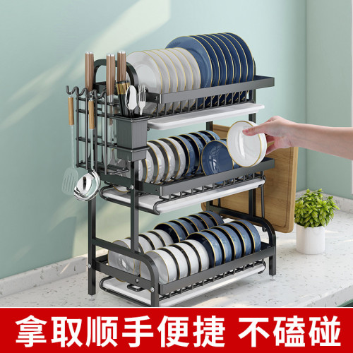 廚房置物架碗碟碗盤收納架瀝水架家用多功能放碗架碗筷收納盒碗櫃 廚房置物架碗碟碗盤收納架瀝水架家用多功能放碗架碗筷收納盒碗櫃