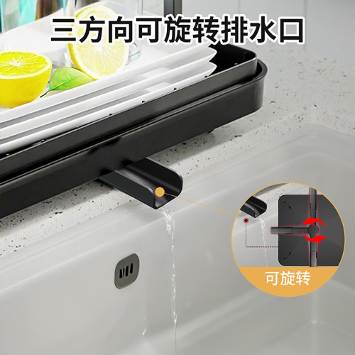 廚房碗碟乾燥架不鏽鋼碗碟架適用於廚房櫃台瀝水架二層廚房收納架