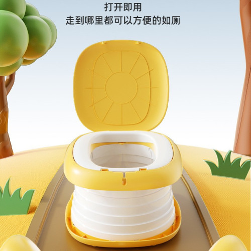 兒童坐便器 寶寶車用馬桶 戶外折曡應急厠所露營防臭便盆