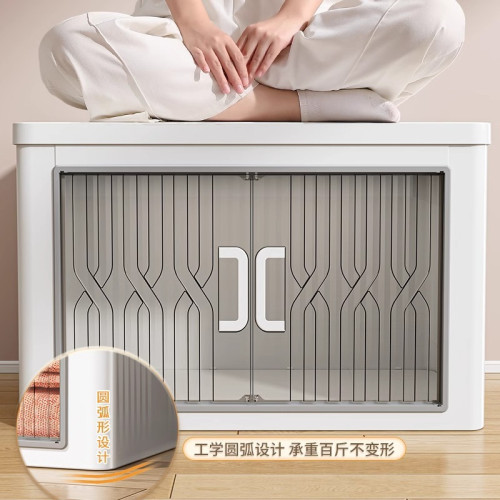 家用雙開門折曡箱臥室被褥衣物收納櫃加大加厚無甲醛整理收納箱子