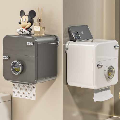 衛生間厠紙盒吸盤香薰壁掛免打孔防水收納盒厠所雙層抽紙卷紙巾盒 衛生間厠紙盒吸盤香薰壁掛免打孔防水收納盒厠所雙層抽紙卷紙巾盒