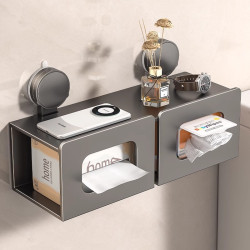 吸盤紙巾盒衛生間溼厠紙置物架厠所壁掛式厠紙盒免釘