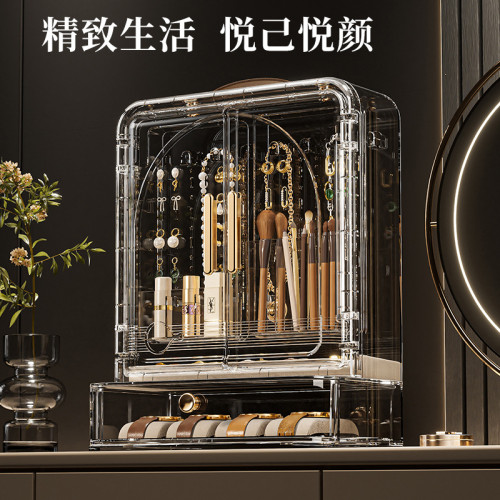 首飾盒耳釘耳環絨布首飾收納架包飾品盒抽屜式首飾盒多功能收納盒