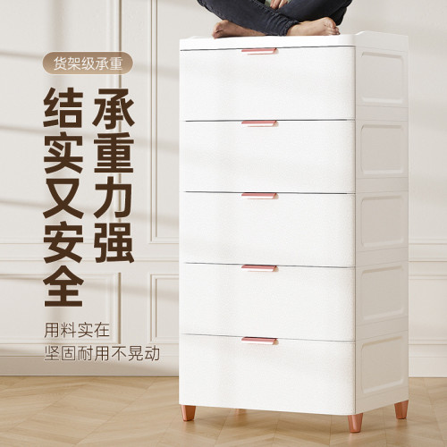 加厚抽屜式收納櫃仿皮紋臥室床頭櫃客廳多層零食櫃家用塑膠儲物櫃