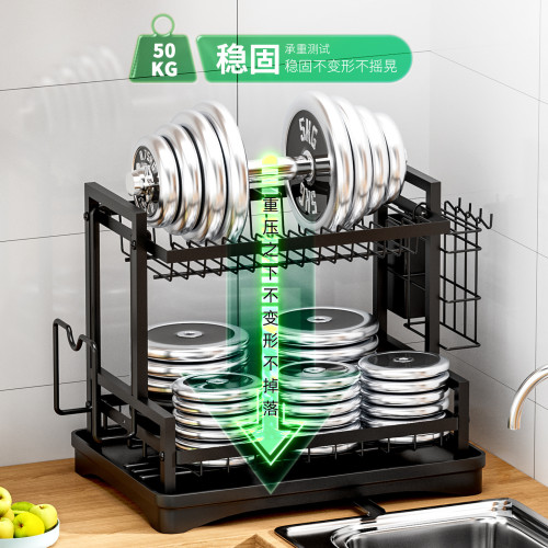 跨廚房瀝水碗架瀝水籃刀叉餐具碗盤收納架水槽台面碗碟置物架