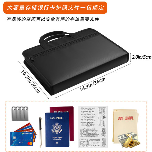 防水防火手風琴文件收納包可折曡大容量文件收納包
