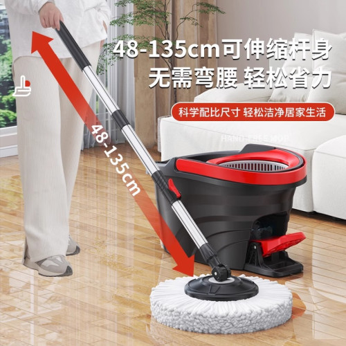 拖把桶套裝家用便捷踩踏拖地拖布客廳臥室免手洗一拖淨旋轉拖布