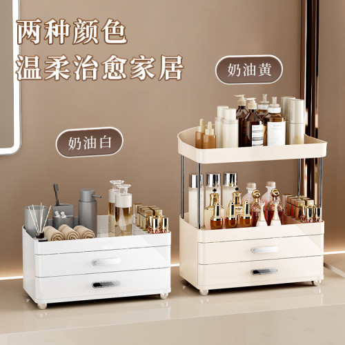 化妝品收納盒桌面高級感梳妝台口紅眉筆整理箱大容量護膚品置物架