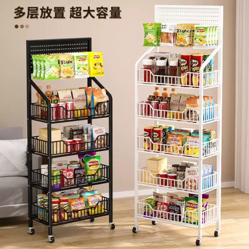 零食多層收納置物架超市貨架便利店移動展示架飲料食品玩具收納架