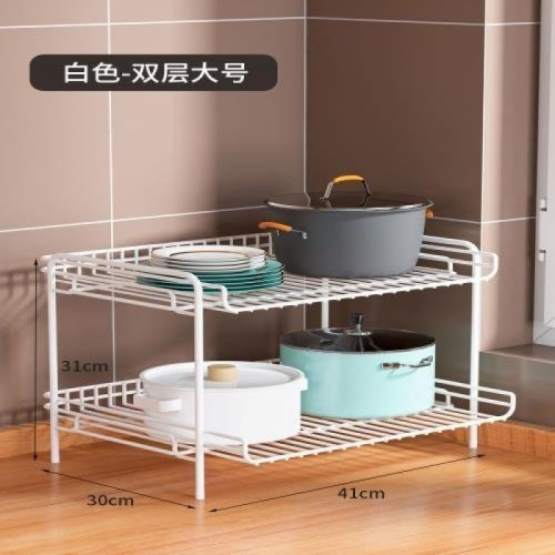 廚房鍋架鍋具收納架子置物架家用神器多層櫥櫃下水分層隔板碗盤