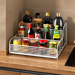 調料置物架廚房收納架家用杯架台面多功能調味品分格儲物架子桌面