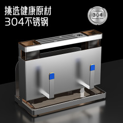 304不鏽鋼刀架廚房置物架壁掛式多功能菜刀砧板筷子一體
