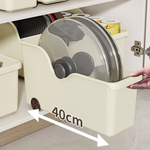 廚房收納盒鍋具整理盒鍋蓋櫥櫃收納架調料置物架滑輪儲物 廚房收納盒鍋具整理盒鍋蓋櫥櫃收納架調料置物架滑輪儲物