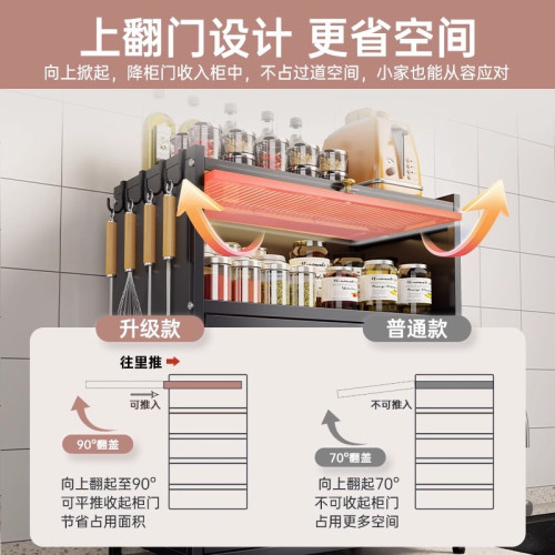 廚房台面調料品小碗櫃置物架鋼製防塵調料架多功能家用收納儲物櫃
