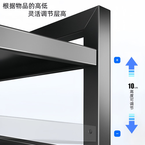 可伸縮微波爐置物架可調節電飯煲支架調料罐收納架多層烤箱儲物架