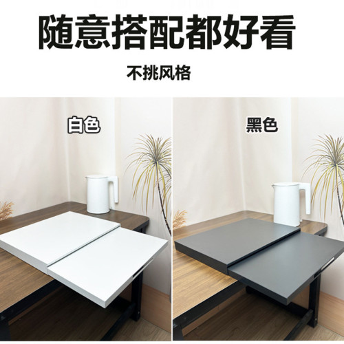 廚房置物架抽拉式鐵藝微波爐收納電飯煲托盤支架台面抽拉式抽屜