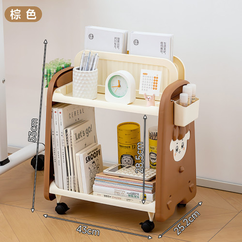 書本繪本收納架文具收納宿舍可移動書架客廳家用書桌收納置物架