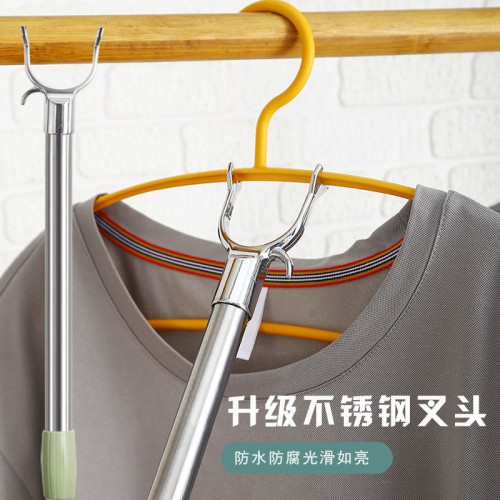 加長拼接晾衣晾衣桿家用衣叉桿衣服伸縮長衣叉曬衣不鏽鋼宿舍叉子