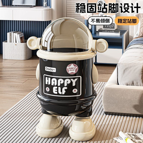 創意卡通家用翻蓋垃圾桶高顔值廚房客廳網紅帶蓋大容量防塵垃圾桶