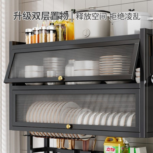 廚房水槽置物架洗碗槽水池台面防塵碗櫃收納多功能餐具儲物瀝水架